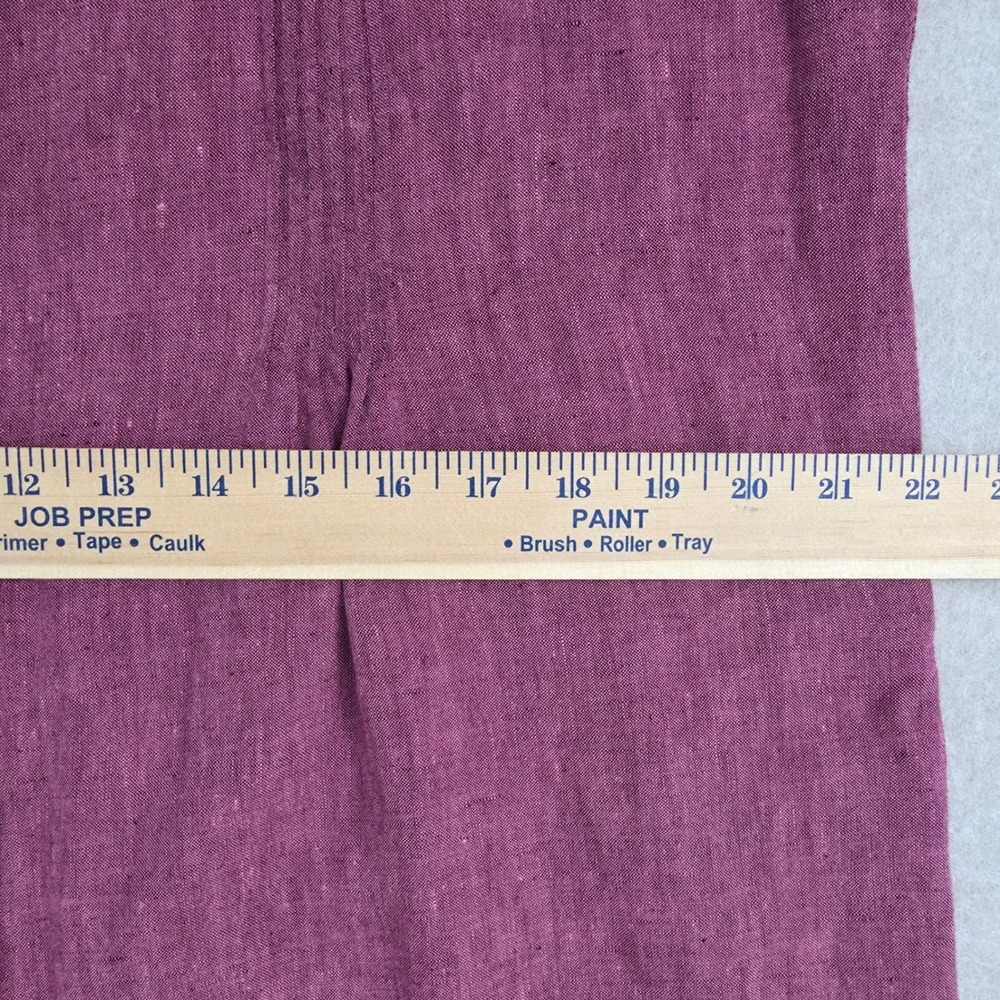 J Jill Love Linen Button Front Pintuck Dress Sz M Boxy Coastal Shift Lagenlook - Picture 11 of 13